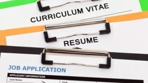 Stock photo image of a collection of resumes and job applications