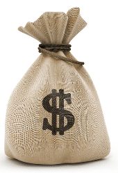 Clipart image of a bag of money