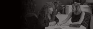 Woman reviewing documents